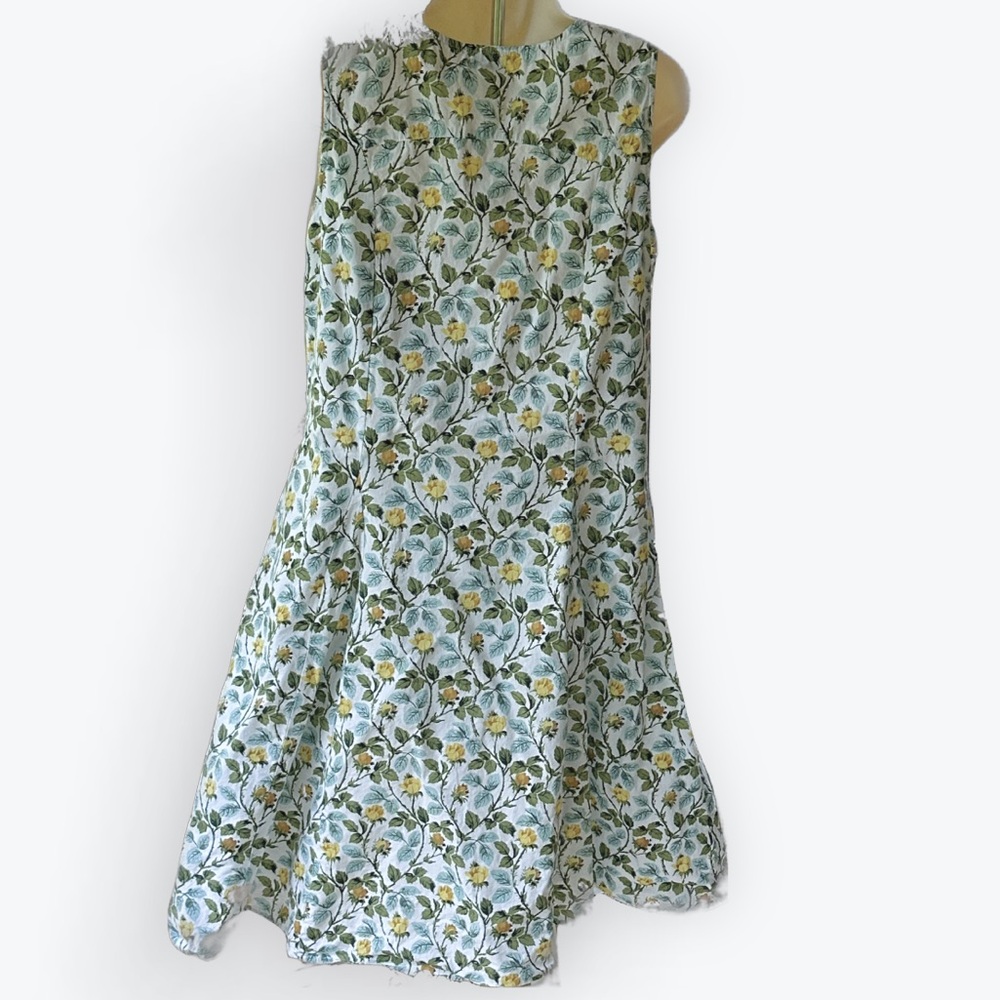 Bloomcore Ditsy Floral Boutique All Cotton Summer V-Neck Dress with Pockets ~ S - Picture 3 of 12